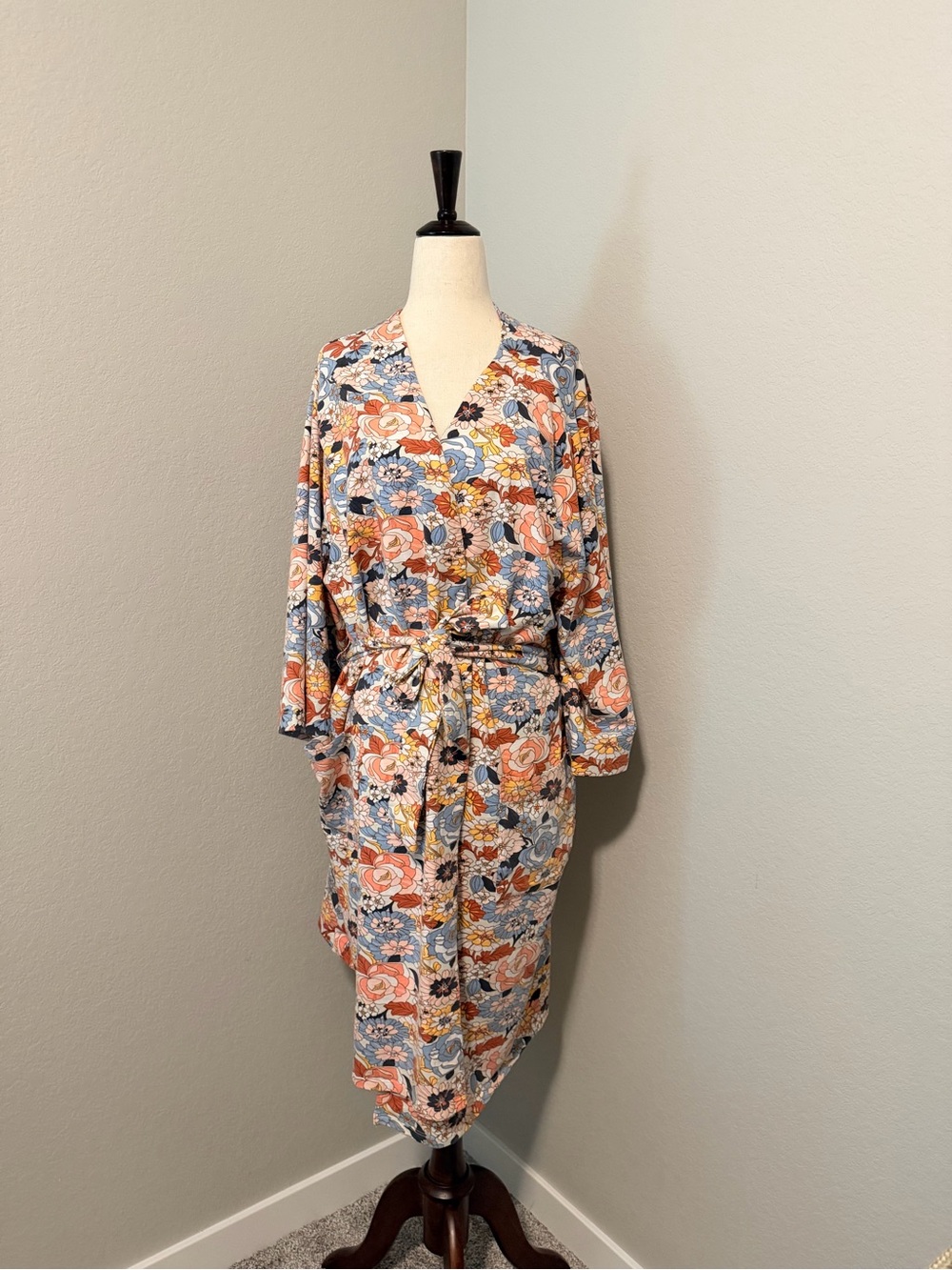 Vera Bradley Magnifique Floral Cotton Kimono Robe - Size L/XL